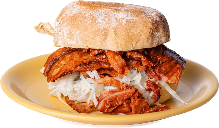 Pambazo de pastor en plato amarillo